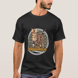Camiseta Amantes de Gatos Bengala Proprietários de Gatos Be