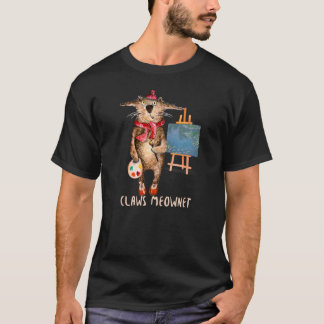 Camiseta Amantes de Gatos e Artistas Claws Meownet Artista 