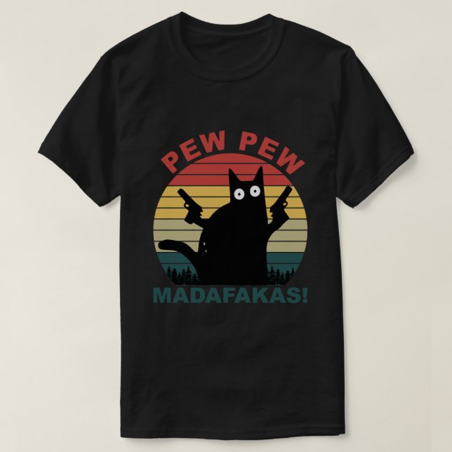 Camiseta Amantes de gatos engraçados, miúdos, madafakas, ga (Frente do Design)