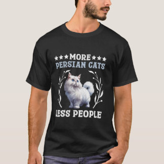 Camiseta Amantes de Gatos MAIS GATOS PERSAS MENOS PESSOAS D