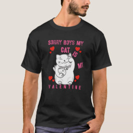 Camiseta Amantes de Gatos no Dia dos Namorados Desculpem os