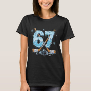 Camiseta Amantes de Hóquei Divertidos Gotejamento 6-7 Númer