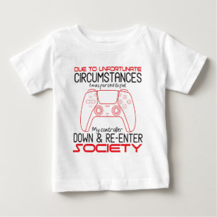 Camiseta Amantes de Jogos Coloque Meu Controle Para Baixo F