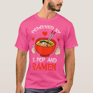 Camiseta Amantes de Macarrão Fofos Energizados Pelo K-Pop E