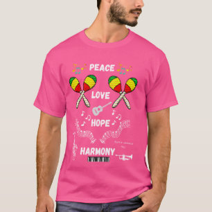 Camiseta Amantes de Música Reggae Design Musical Amantes de