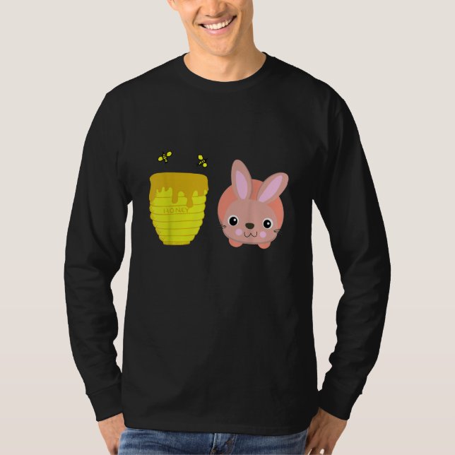 Camiseta Amantes de os animais De Coelho Engraçado E Engraç (Frente)