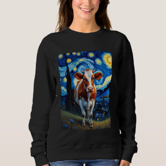 Camiseta Amantes de os animais de vacas da noite estrelada