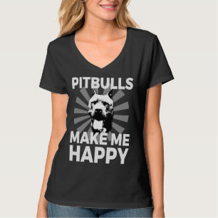 Camiseta Amantes de Pitbulas me fazem feliz animal