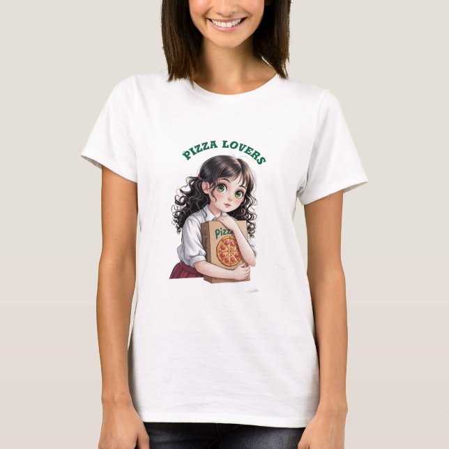 Camiseta Amantes de pizza (Frente)