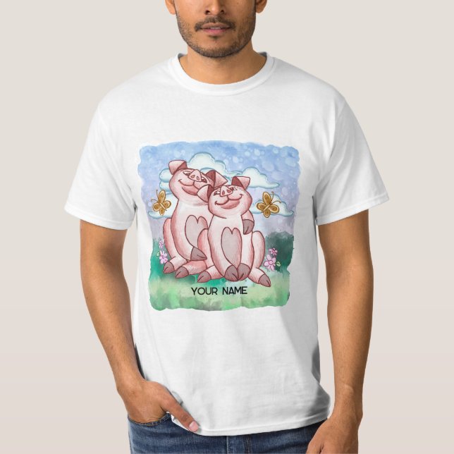 Camiseta Amantes de Porcos   (Frente)