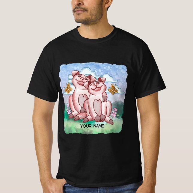 Camiseta Amantes de Porcos   (Frente)