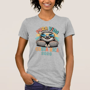 Camiseta Amantes de Preguiça Pura Vida Costa Rica Relaxado 