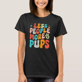 Camiseta Amantes De Pup Mais De Pups De Retro-Vintage