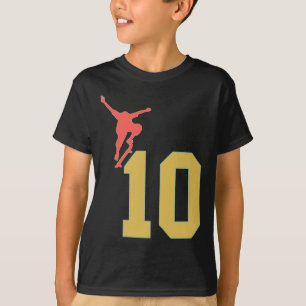 Camiseta Amantes de Skate de 10 Anos de Idade Fã de Skatebo