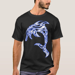 Camiseta Amantes de tatuagem de golfinho tribal