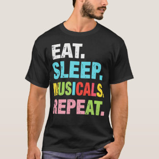 Camiseta Amantes de Teatro Comem Dormem Musicais Repetem