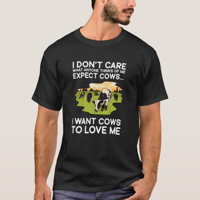 Camiseta Amantes de Vaca Eu Não Me Importo Com O Que Qualqu (Frente)