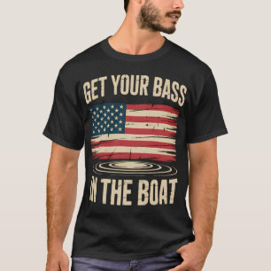 Camiseta Amantes Divertidos da Pesca Bandeira dos EUA