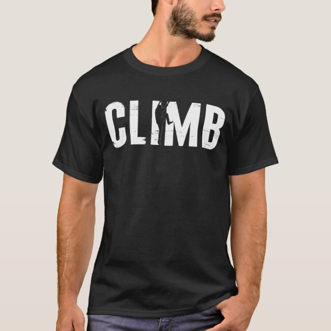 Camiseta Amantes Divertidos de Escalada em Rocha e Boulder (Frente)