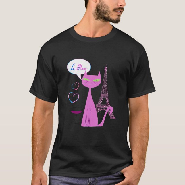 Camiseta amantes do gato paris (Frente)