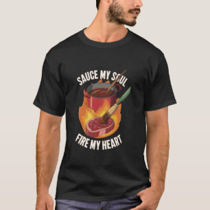 Camiseta Amantes do Molho de Churrasco Minha Alma Sabor Com
