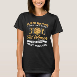 Camiseta Amantes engraçados do voleibol das mulheres