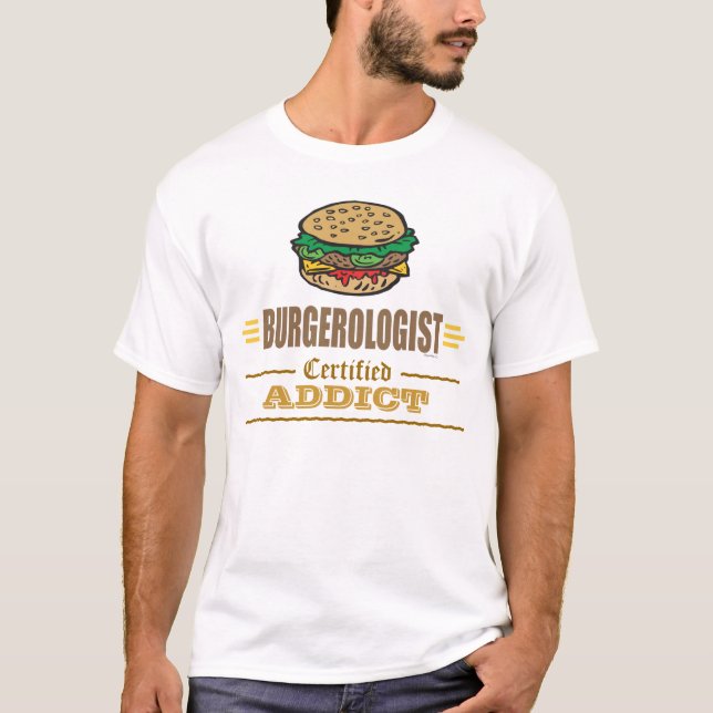 Camiseta Amantes Engraçados Hamburger (Frente)