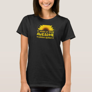 Camiseta Amantes Florais de Girassol de 47 anos Nascer 1976