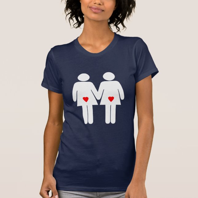 Camiseta Amantes lésbicas - (Frente)
