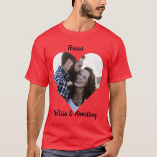 Camiseta amantes personalizados com nomes.