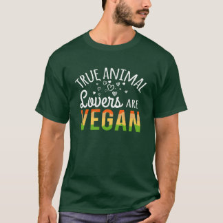 Camiseta Amantes Verdadeiros de Animais São Vegan vintage