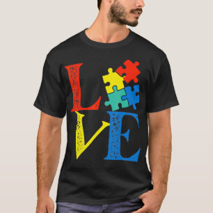 Camiseta Amar a consciência do Autismo Quebra-cabeça 
