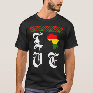 Camiseta Amar a História Negra Africana Mês Afro-Americano