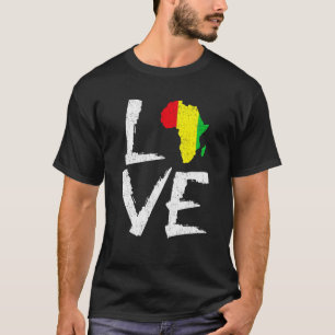 Camiseta Amar África História Negra Mês África Americana