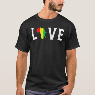 Camiseta Amar África História Negra Mês África Americana