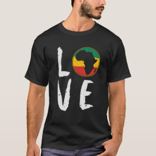Camiseta Amar África História Negra Mês África Americana