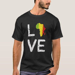 Camiseta Amar África História Negra Mês África Americana