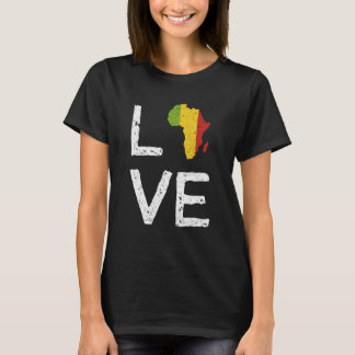Camiseta Amar África História Negra Mês África Americana