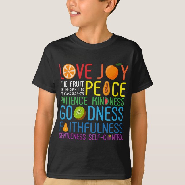 Camiseta Amar Alegria A Fruta Do Espírito É Paciência De Pa (Frente)