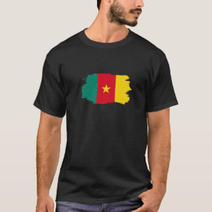 Camiseta Amar Camarões Bandeira Patriótica Camarões Esporte