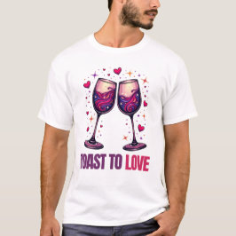 Camiseta Amar: Coleção de Roupas de Vinho do Namorados