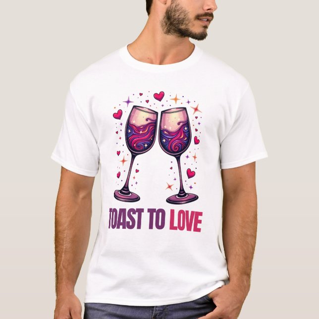 Camiseta Amar: Coleção de Roupas de Vinho do Namorados (Frente)