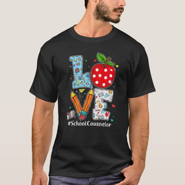 Camiseta Amar Conselheiro Escolar Professora Apreciação Eng (Frente)