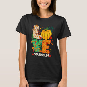 Camiseta Amar Conselheiro Pumpkin outono outono Ação de Gra