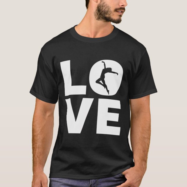 Camiseta Amar Dançando Presente Para Professores De Dança D (Frente)