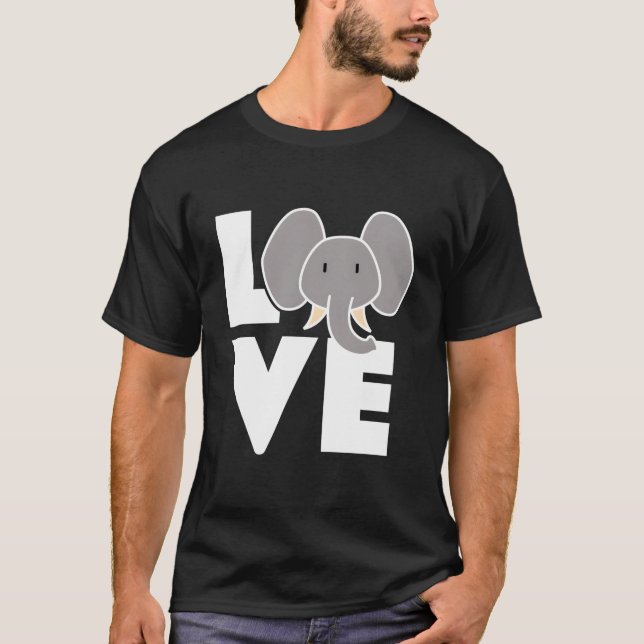 Camiseta Amar Elefantes Elefante Elefante (Frente)