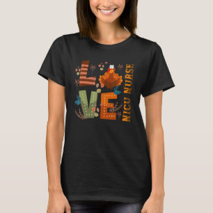 Camiseta Amar Enfermeira Nicu Turquia Ação de Graças