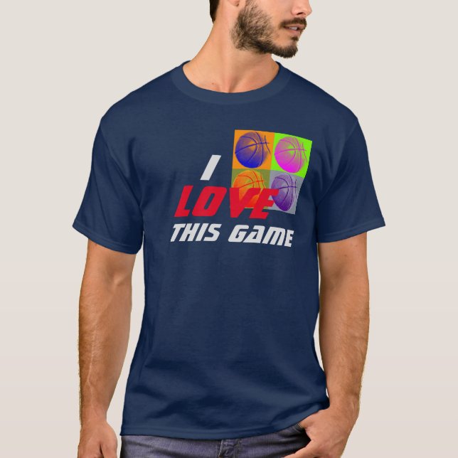 Camiseta Amar Esta Arte De Pop De Basquete (Frente)