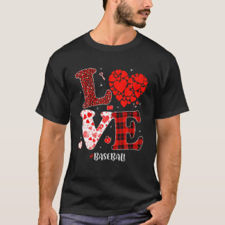 Camiseta Amar Famílias Baseball Coração Engraçado Valentin