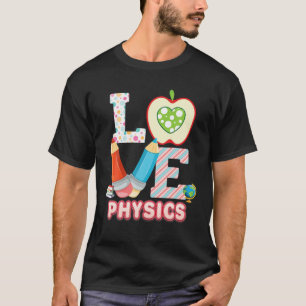 Camiseta Amar Física Criança Professora De Volta À Escol